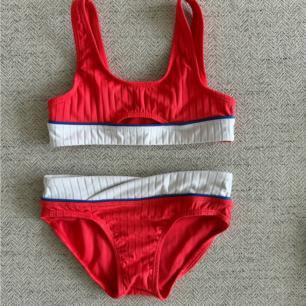 Kids Red and White Swim Set